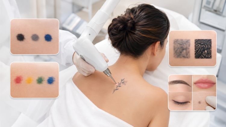 Màu mực, độ sâu và vị trí xăm ảnh hưởng đến lựa chọn phương pháp