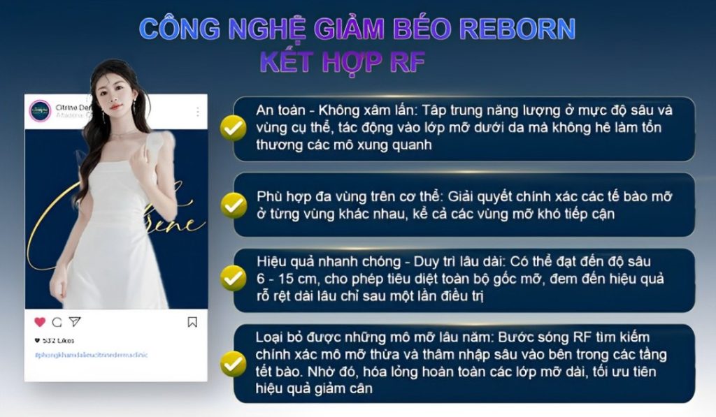 Kiến tạo body - Giảm béo hiệu quả với Công nghệ Reborn tại Citrine Derma Clinic