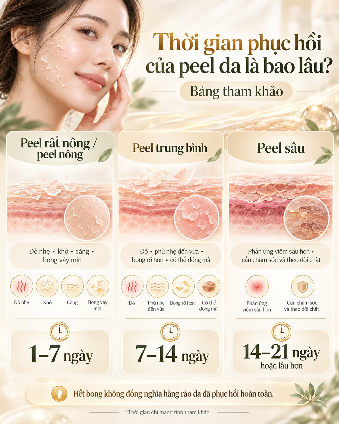 Peel da bao lâu phục hồi