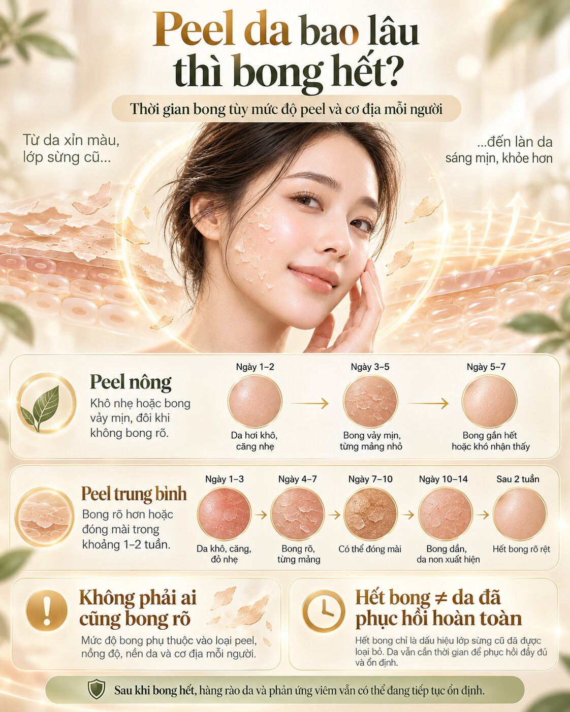 Peel da bao lâu phục hồi