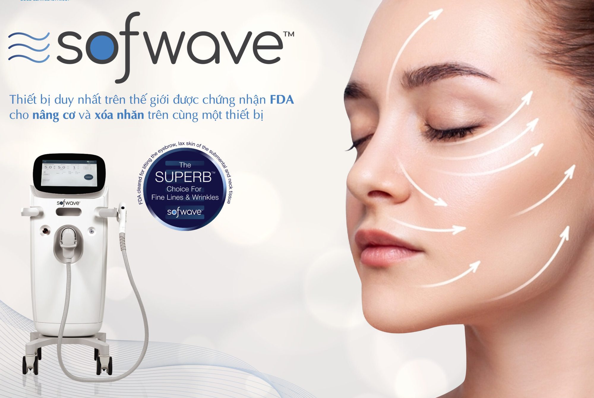 Sofwave - Công nghệ nâng cơ trẻ hóa được FDA chứng nhận về tính an toàn và hiệu quả