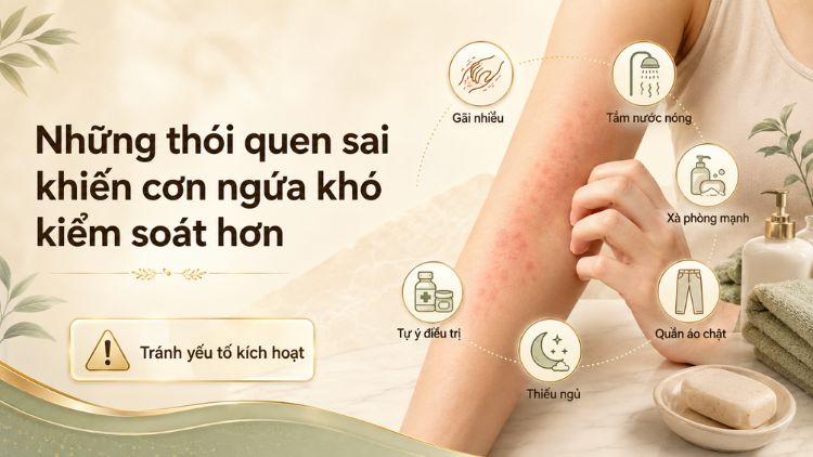 Những thói quen sai khiến cơn ngứa khó kiểm soát 