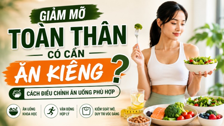 Giảm mỡ toàn thân có cần ăn kiêng không?