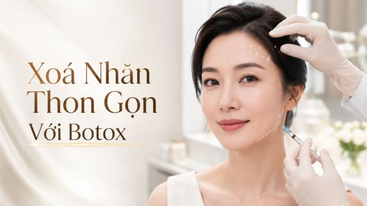 xoá nhăn thon gọn với botox