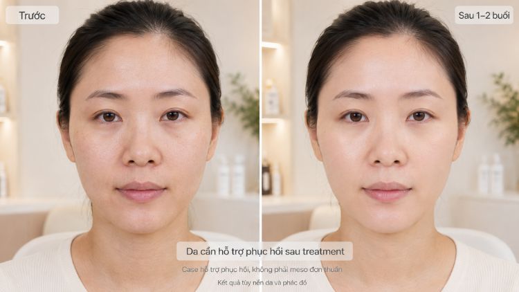 Da cần hỗ trợ phục hồi sau treatment
