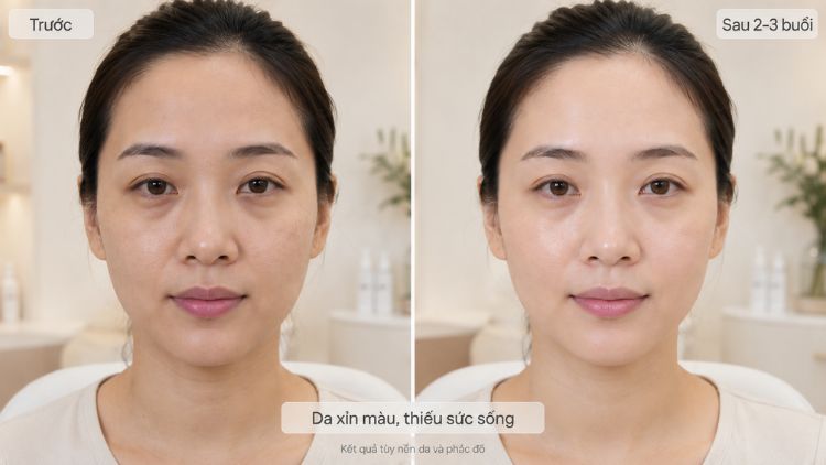 Da xỉn màu, thiếu sức sống