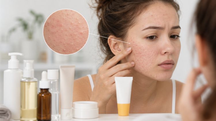 Bít tắc kéo dài và chăm sóc chưa phù hợp có thể khiến mụn ẩn dai dẳng