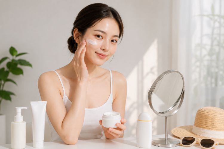 Dưỡng ẩm và chống nắng giúp bảo vệ da trong quá trình cải thiện mụn ẩn
