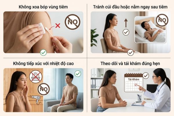 Chăm sóc đúng cách sau tiêm giúp botox xóa nhăn đạt hiệu quả