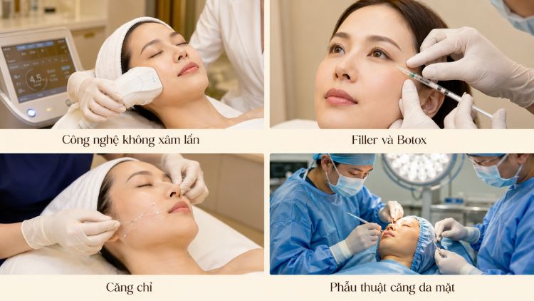 Nâng cơ mặt bằng phương pháp nào tốt nhất?