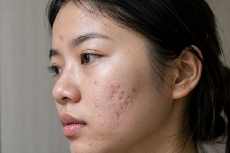 Sẹo mụn thâm có thể là vết đổi màu, sẹo cấu trúc hoặc cả hai
