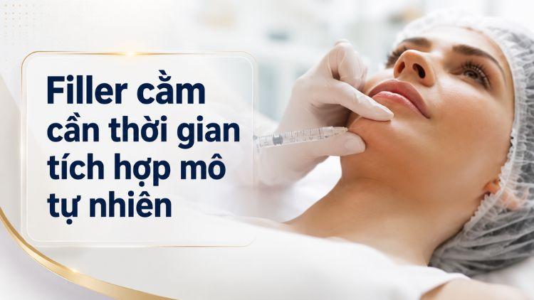 Filler cằm cần thời gian tích hợp mô tự nhiên