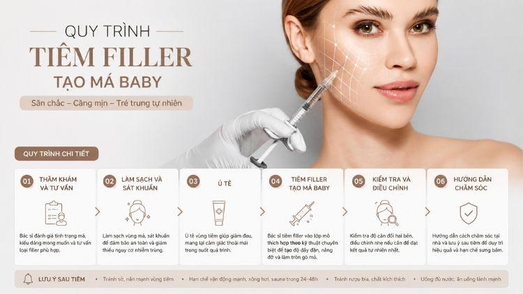 Các bước tiêm filler má baby thực hiện tại phòng khám