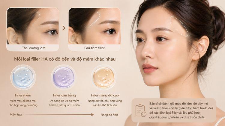 Mỗi loại filler HA có độ bền và độ mềm khác nhau