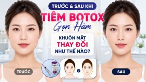 Trước và sau khi tiêm Botox gọn hàm