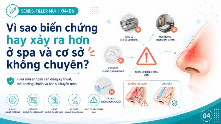 Quy trình tiêm filler thiếu vô khuẩn tại cơ sở không chuyên