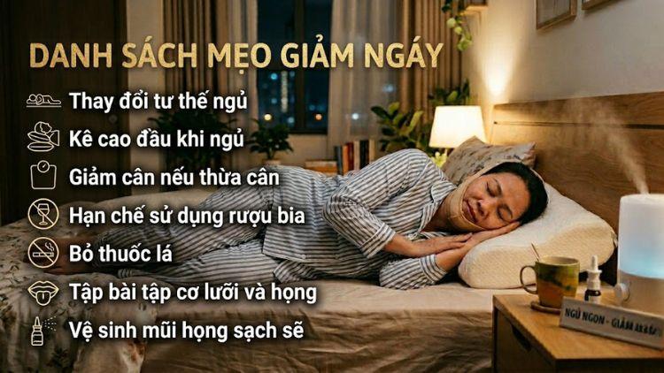 Thay đổi lối sống giúp tình trạng ngủ ngáy giảm đáng kể
