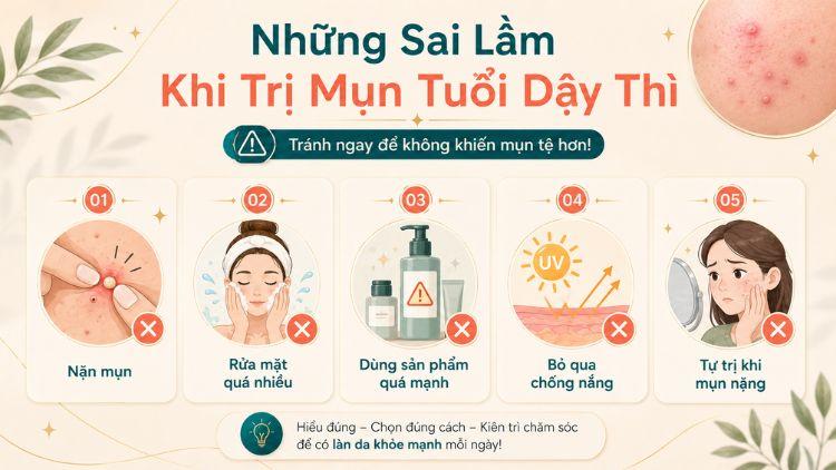 Thói quen sai có thể khiến mụn nặng hơn