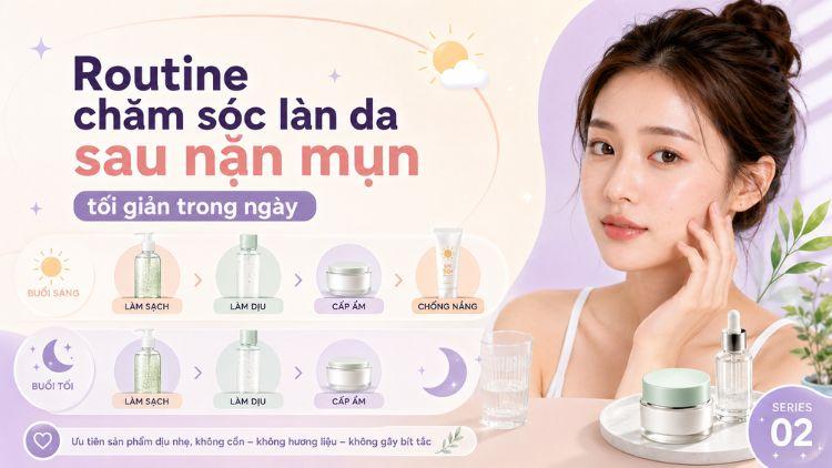 Routine tối giản giúp da phục hồi ổn định hơn