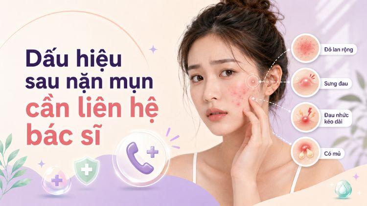 Da có mảng đỏ lan rộng hoặc có mủ cần thăm khám