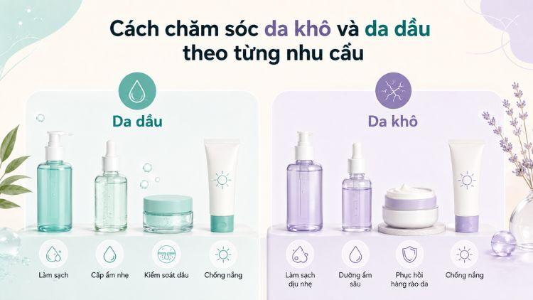 Lựa chọn routine phù hợp theo từng loại da