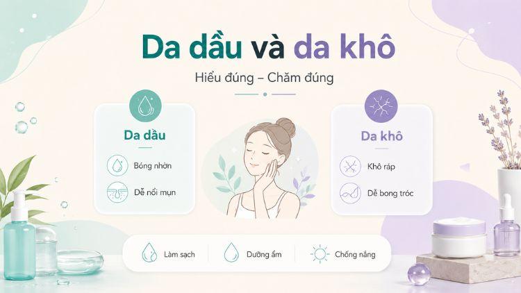 da dầu và da khô​