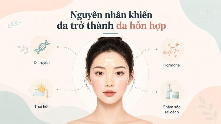 Các yếu tố khiến da dầu khô không đều