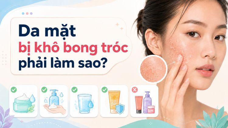 Routine tối giản hỗ trợ da bong tróc phục hồi tốt