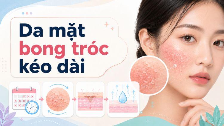 da mặt bong tróc kéo dài