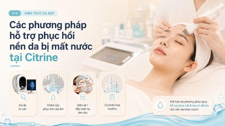 Bác sĩ tư vấn liệu trình phục hồi da thiếu nước