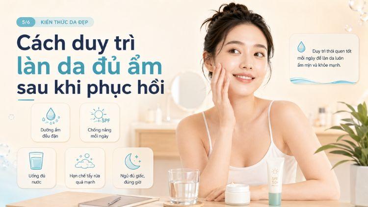 Routine duy trì độ ẩm và bảo vệ hàng rào da