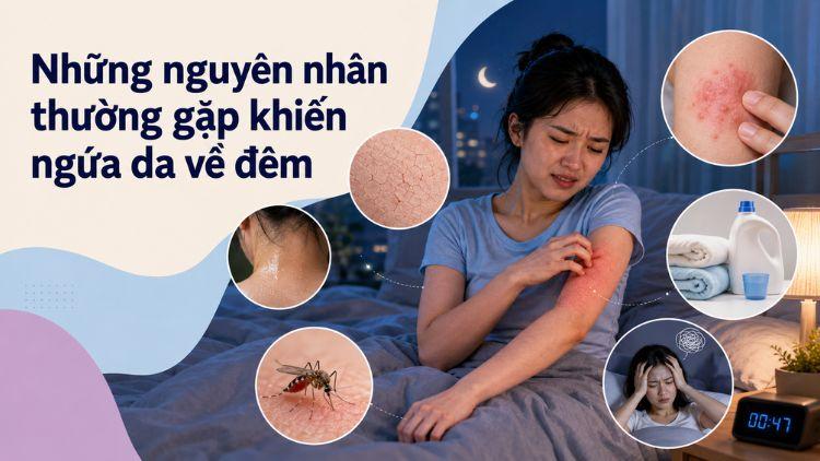 Các nguyên nhân phổ biến gây ngứa da về đêm