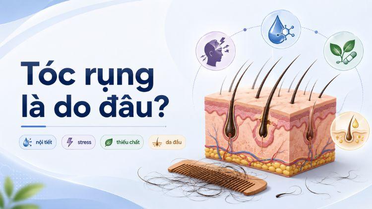 Tổng hợp một vài nguyên nhân chính gây rụng tóc