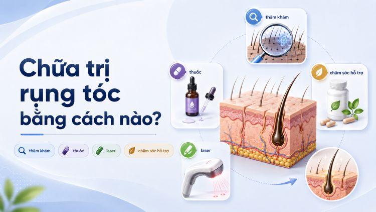 Các hướng điều trị rụng tóc tùy từng nguyên nhân