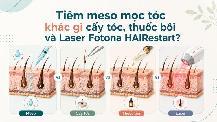 Các phương pháp hỗ trợ rụng tóc có cơ chế khác nhau