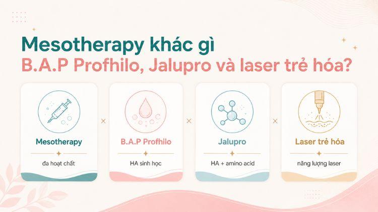 So sánh các phương pháp cải thiện chất lượng da