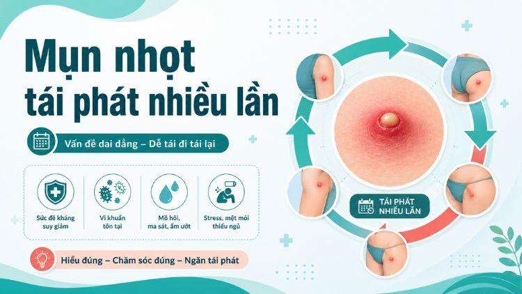 mụn nhọt tái phát nhiều lần