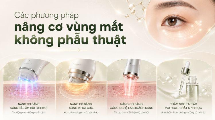 Nhiều phương pháp nâng cơ hỗ trợ trẻ hóa da quanh mắt
