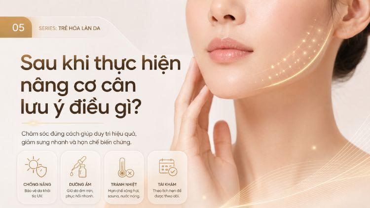 Chăm sóc sau điều trị giúp hỗ trợ duy trì hiệu quả nâng cơ