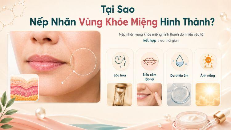 Các nguyên nhân phổ biến gây nhăn vùng khóe miệng