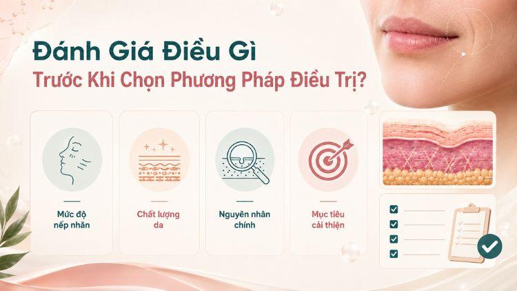 Những yếu tố cần phải đánh giá khi điều trị nếp nhăn
