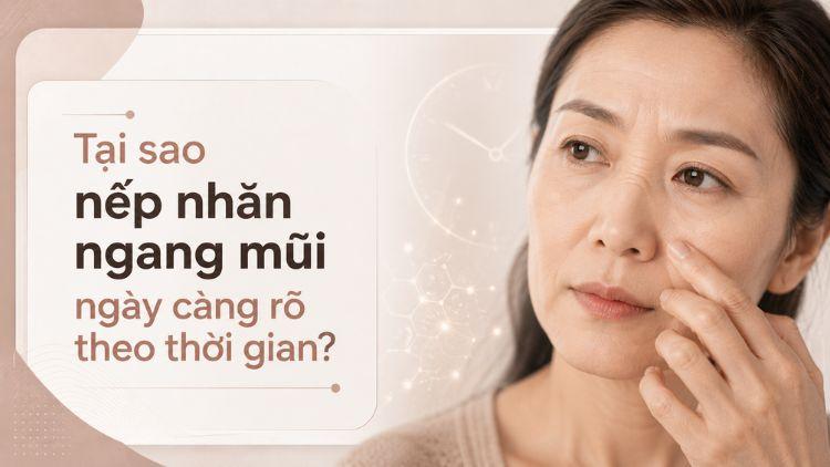 Collagen suy giảm khiến nếp nhăn vùng mũi rõ hơn