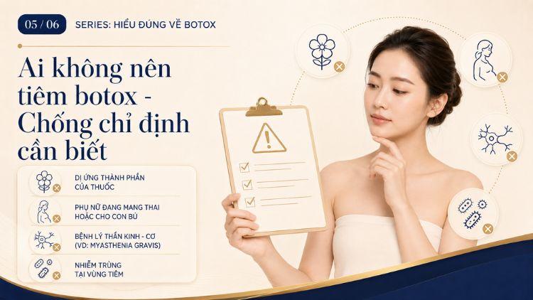 Những trường hợp cần thận trọng trước khi tiêm botox thẩm mỹ