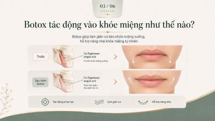 Botulinum toxin giúp giảm lực kéo cơ DAO xuống