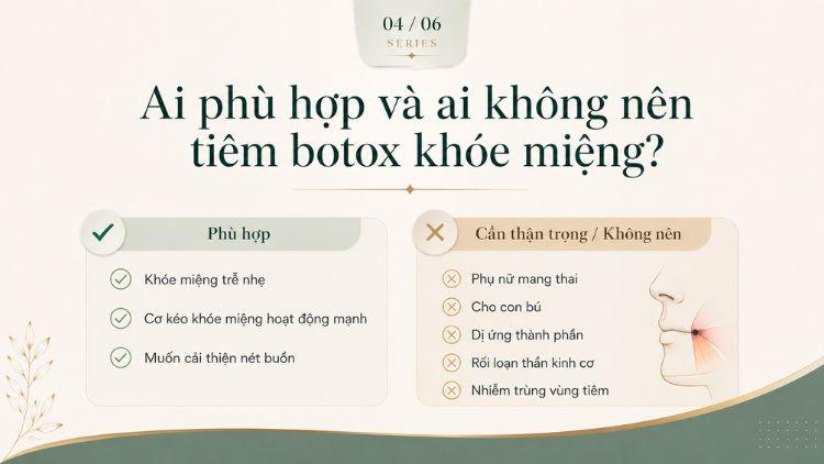 Đánh giá tình trạng khóe miệng trước khi chỉ định botox
