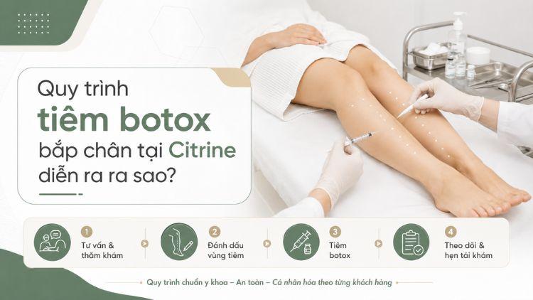 Quy trình tiêm botox bắp chân tại Citrine Derma Clinic