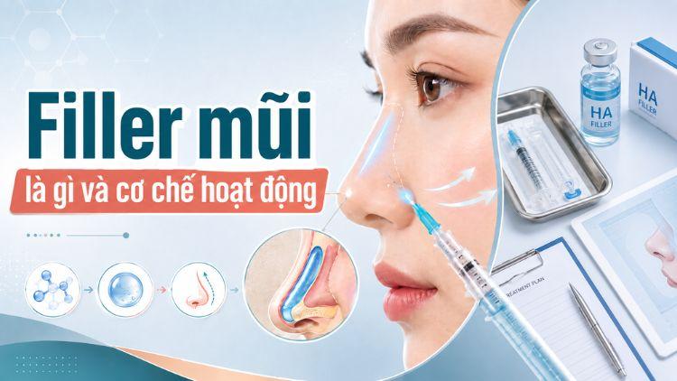 Mô phỏng filler HA tạo độ nâng nhẹ vùng sống mũi