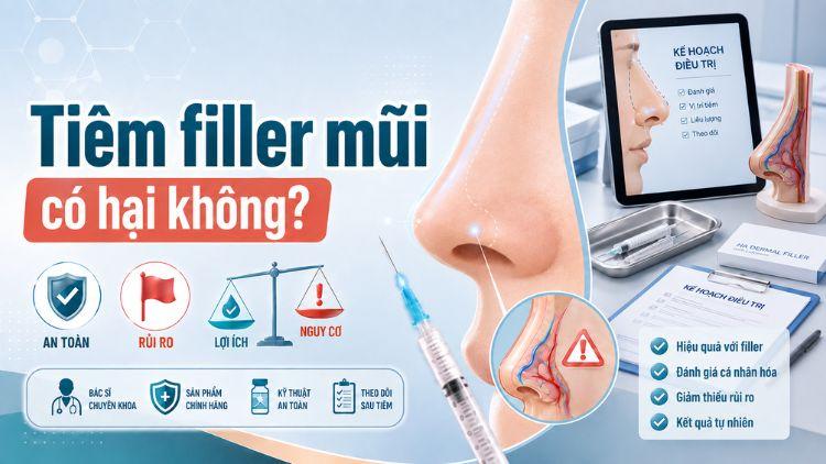 Theo dõi phản ứng mũi sau tiêm filler từng giai đoạn