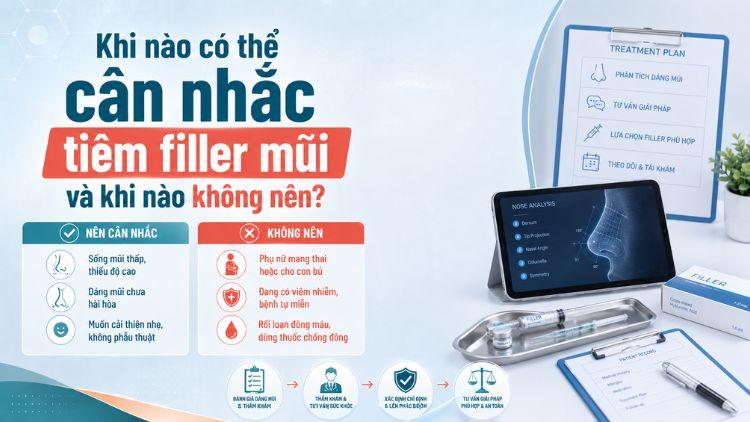 Đánh giá dáng mũi phù hợp trước khi tiêm filler