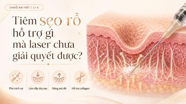 Tiêm sẹo hỗ trợ cải thiện vùng đáy sẹo lõm